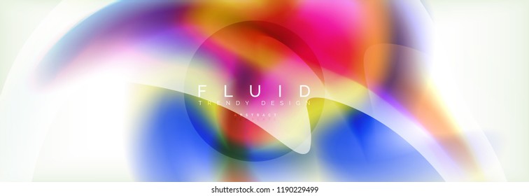 Background abstract holographic fluid colors wave design, vector EPS10