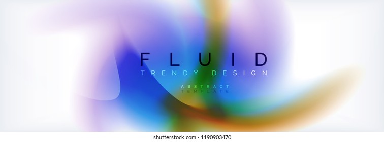 Background abstract holographic fluid colors wave design, vector EPS10