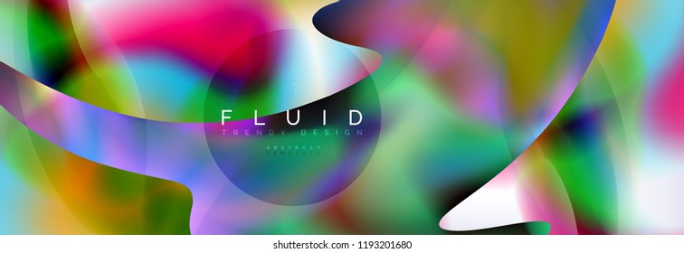 Background abstract holographic fluid colors wave design, vector EPS10