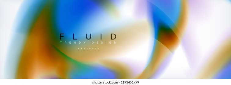Background abstract holographic fluid colors wave design, vector EPS10