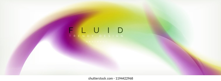 Background abstract holographic fluid colors wave design, vector EPS10