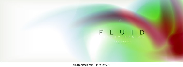 Background abstract holographic fluid colors wave design, vector EPS10