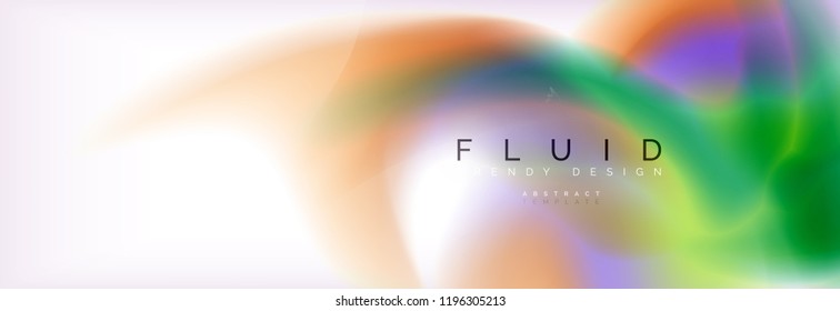 Background abstract holographic fluid colors wave design, vector EPS10