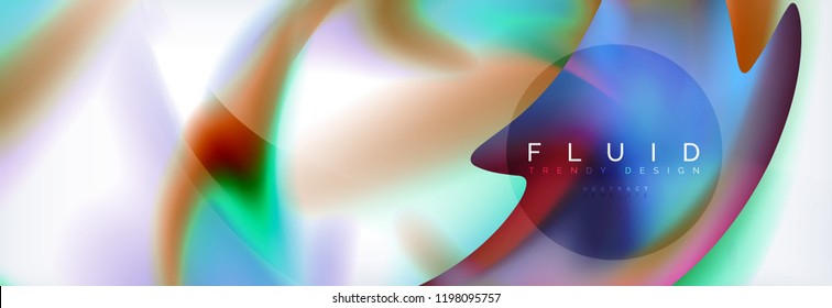 Background abstract holographic fluid colors wave design, vector EPS10