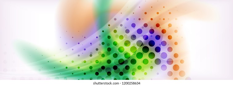 Background abstract holographic fluid colors wave design, vector EPS10