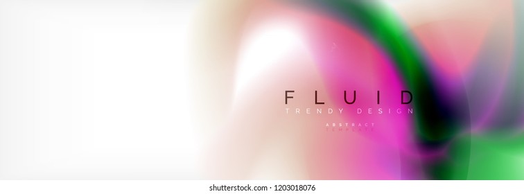 Background abstract holographic fluid colors wave design, vector EPS10