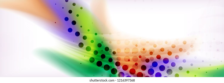 Background abstract holographic fluid colors wave design, vector EPS10