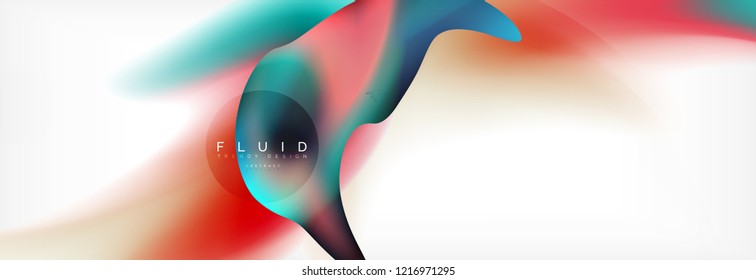 Background abstract holographic fluid colors wave design, vector EPS10