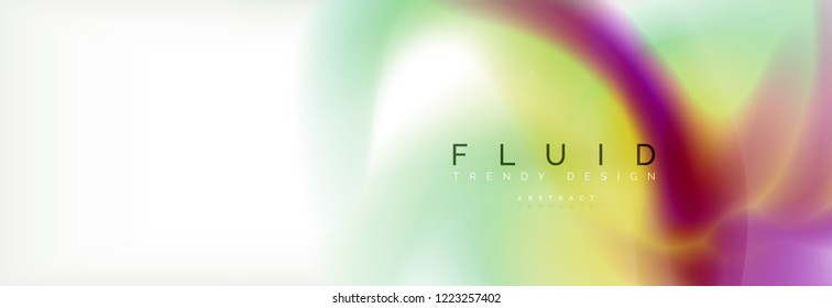 Background abstract holographic fluid colors wave design, vector EPS10