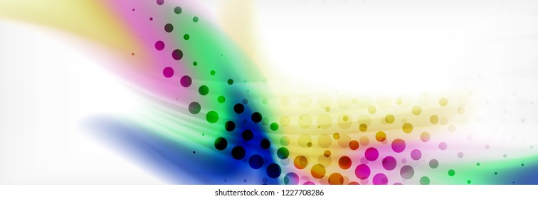 Background abstract holographic fluid colors wave design, vector EPS10