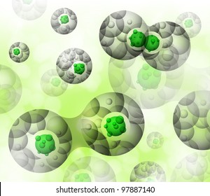 Background with an abstract image of the cell division. Eps 10