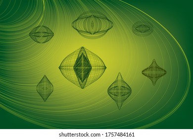 Hintergrund mit abstraktem Bild auf grünem Hintergrund