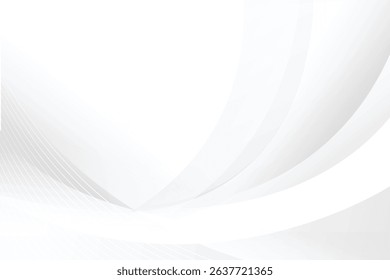 background with abstract light gray and white line curve smooth modern wave texture with space background vector illustration