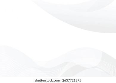 background with abstract light gray and white line curve smooth modern wave texture with space background vector illustration