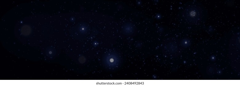 Background of abstract lights and glare of light, dust elements. Sparkling cosmic magic dust particles.
