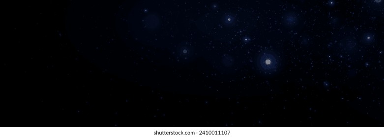 Background of abstract lights and glare of light, dust elements. Sparkling cosmic magic dust particles.