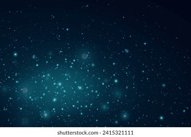 Background of abstract lights and glare of light, dust elements. Sparkling cosmic magic dust particles.