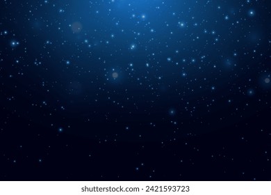 Background of abstract lights and glare of light, dust elements. Sparkling cosmic magic dust particles.	
