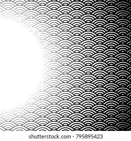 Background with abstract line waves gradient ornament