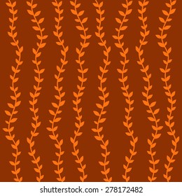 Background with abstract lines and foliage. 