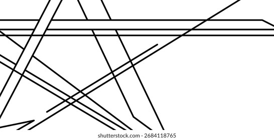 Background with abstract lines. Geometric texture of chaotic lines in shape of star.