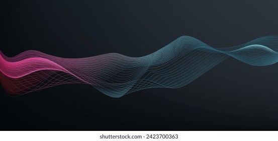 Eine abstrakte Hintergrundlinie Wellenmuster-Mustervorlage Design-Illustration