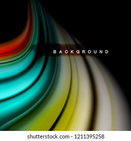 Background abstract - liquid color wave, trendy flowing design template