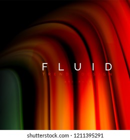Background abstract - liquid color wave, trendy flowing design template