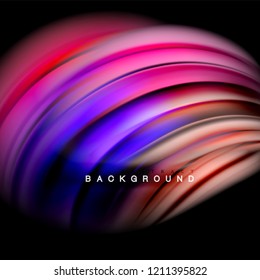 Background abstract - liquid color wave, trendy flowing design template