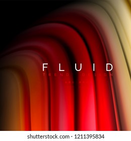 Resumen de fondo - onda de color líquido, plantilla de diseño de flujo de moda