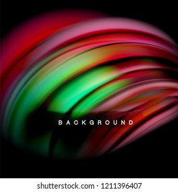 Background abstract - liquid color wave, trendy flowing design template