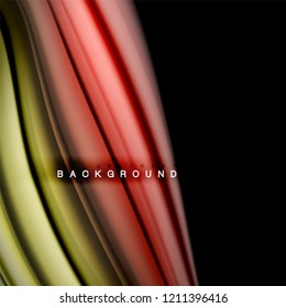 Background abstract - liquid color wave, trendy flowing design template