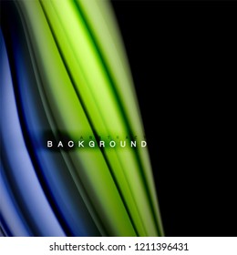 Background abstract - liquid color wave, trendy flowing design template