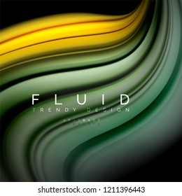 Background abstract - liquid color wave, trendy flowing design template