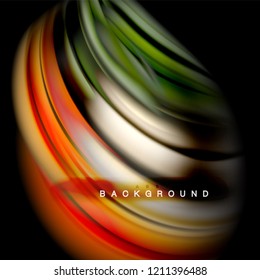 Background abstract - liquid color wave, trendy flowing design template