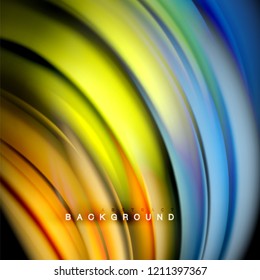 Background abstract - liquid color wave, trendy flowing design template