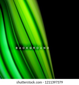 Background abstract - liquid color wave, trendy flowing design template