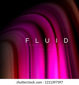 Resumen de fondo - onda de color líquido, plantilla de diseño de flujo de moda