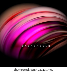 Background abstract - liquid color wave, trendy flowing design template