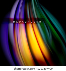 Background abstract - liquid color wave, trendy flowing design template