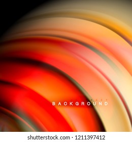 Background abstract - liquid color wave, trendy flowing design template