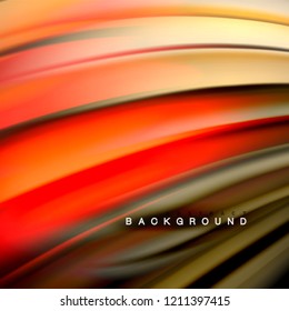 Background abstract - liquid color wave, trendy flowing design template