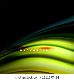 Background abstract - liquid color wave, trendy flowing design template