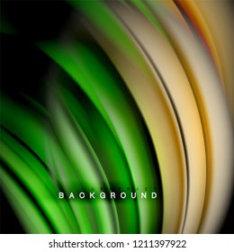 Background abstract - liquid color wave, trendy flowing design template