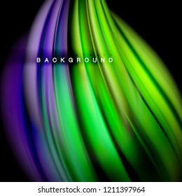 Background abstract - liquid color wave, trendy flowing design template
