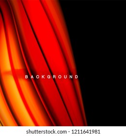 Background abstract - liquid color wave, trendy flowing design template