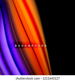 Background abstract - liquid color wave, trendy flowing design template