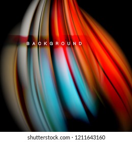 Background abstract - liquid color wave, trendy flowing design template