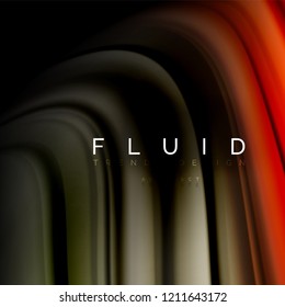 Resumen de fondo - onda de color líquido, plantilla de diseño de flujo de moda
