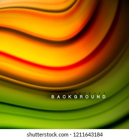 Background abstract - liquid color wave, trendy flowing design template